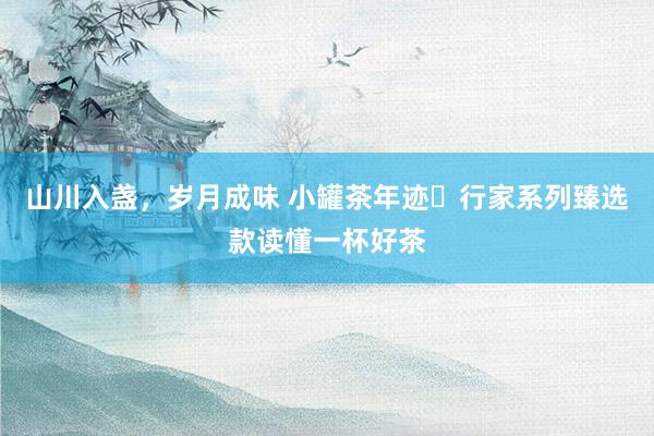 山川入盏，岁月成味 小罐茶年迹・行家系列臻选款读懂一杯好茶